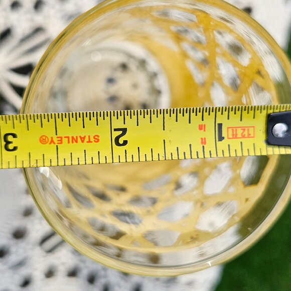 Libbey tumbler drinking glasses set of 2 woven rattan cane pattern vintage 1970s - Picture 8 of 9